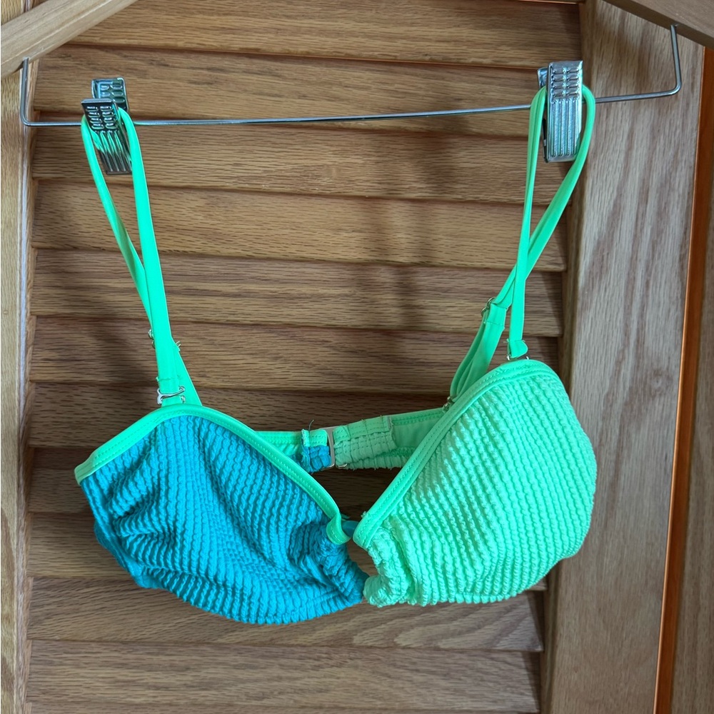 Salt + Cove neon Green swim Top swimwear